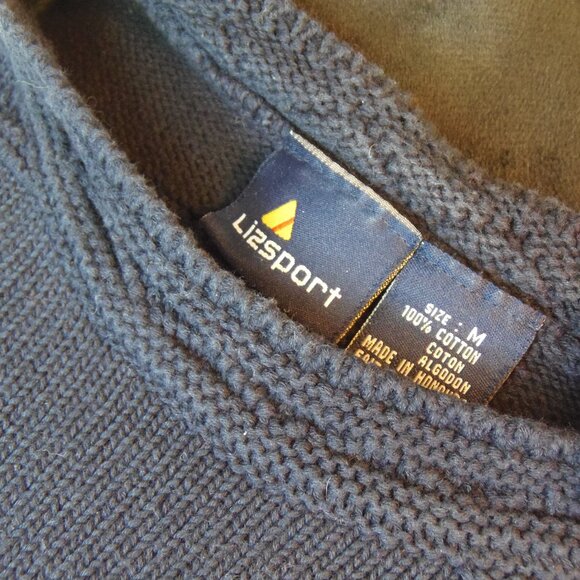 Vintage Liz Sport Argyle Knit pattern SZ Med Women's Sweater Collectible 90s - Picture 3 of 10